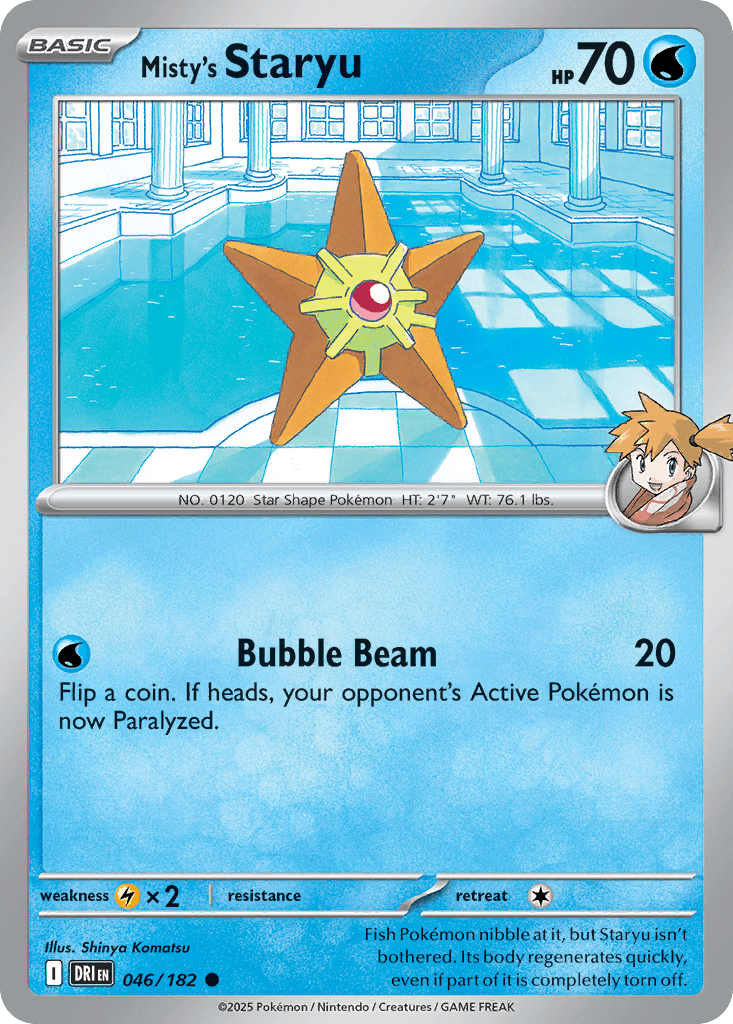 Misty's Staryu, carta 046 de Destined Rivals