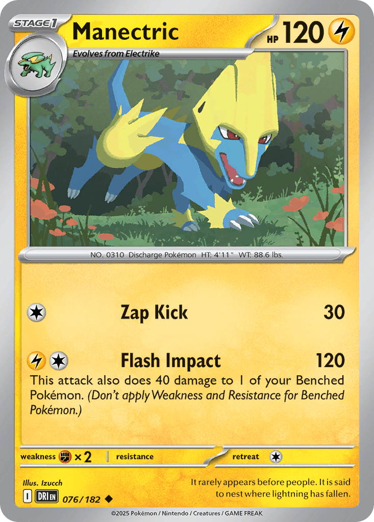 Manectric, carta 076 de Destined Rivals