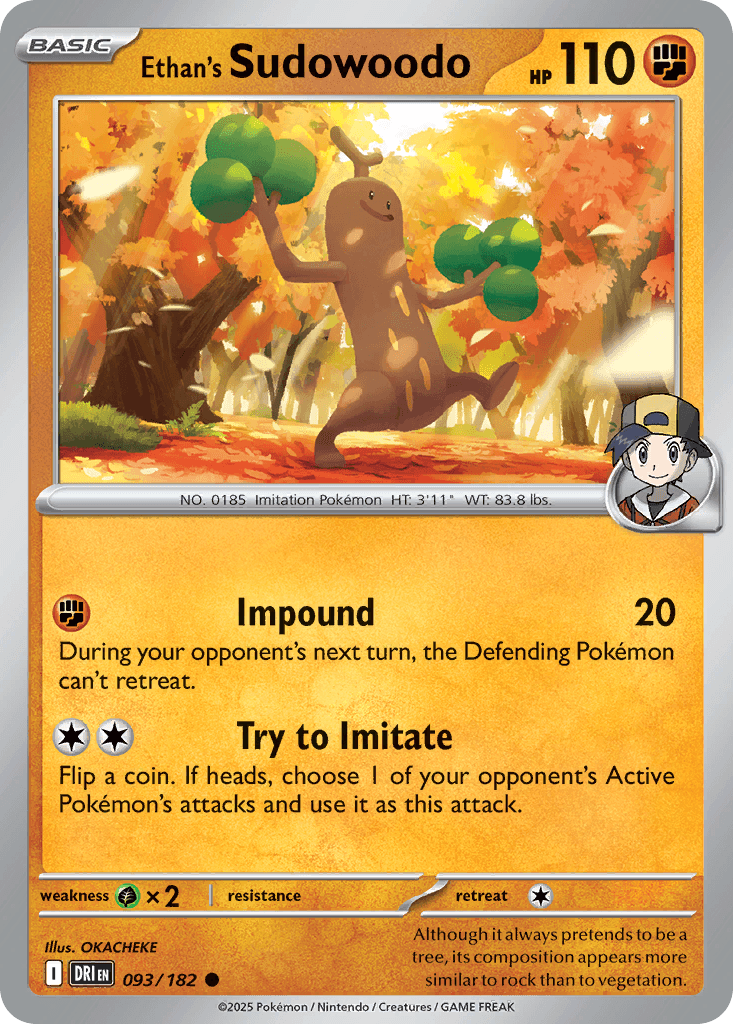 Ethan's Sudowoodo, carta 093 de Destined Rivals