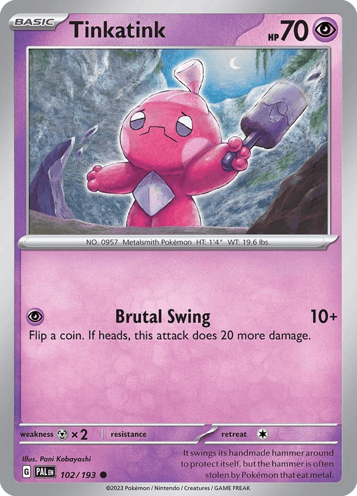 Tinkatink, carta 102 de Paldea Evolved