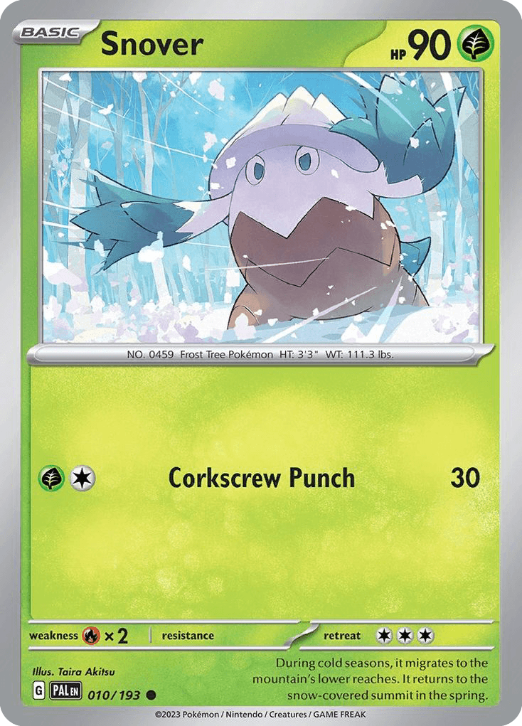 Snover, carta 010 de Paldea Evolved