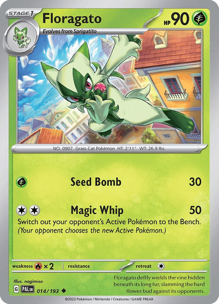 Floragato, carta 014 de Paldea Evolved
