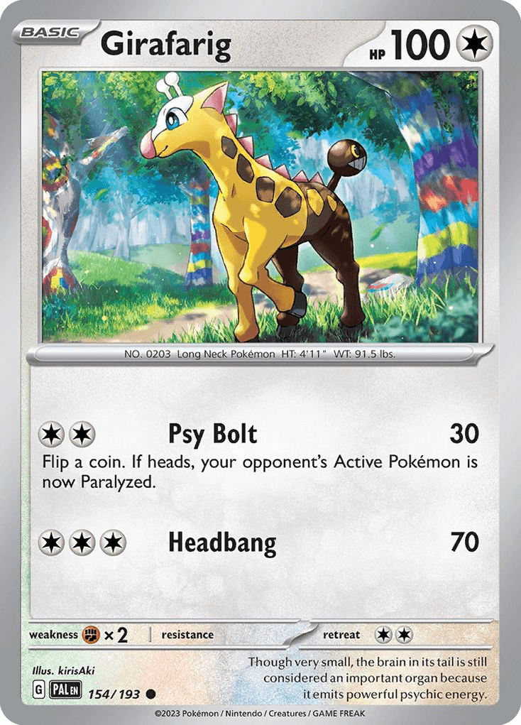 Girafarig, carta 154 de Paldea Evolved