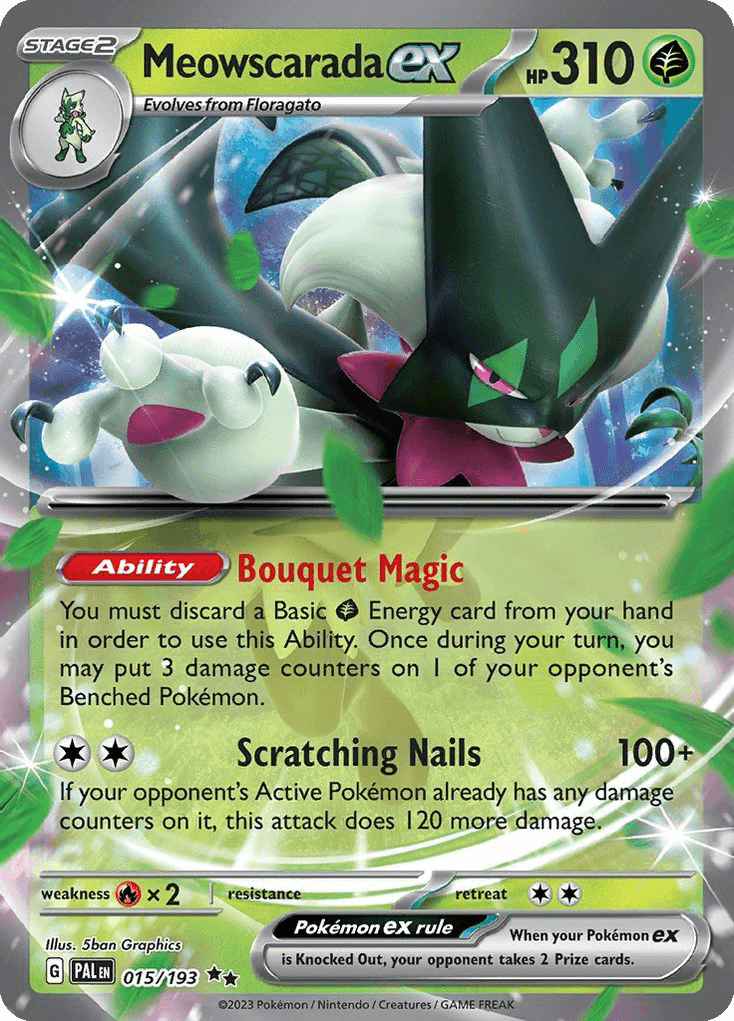 Meowscarada ex, carta 015 de Paldea Evolved