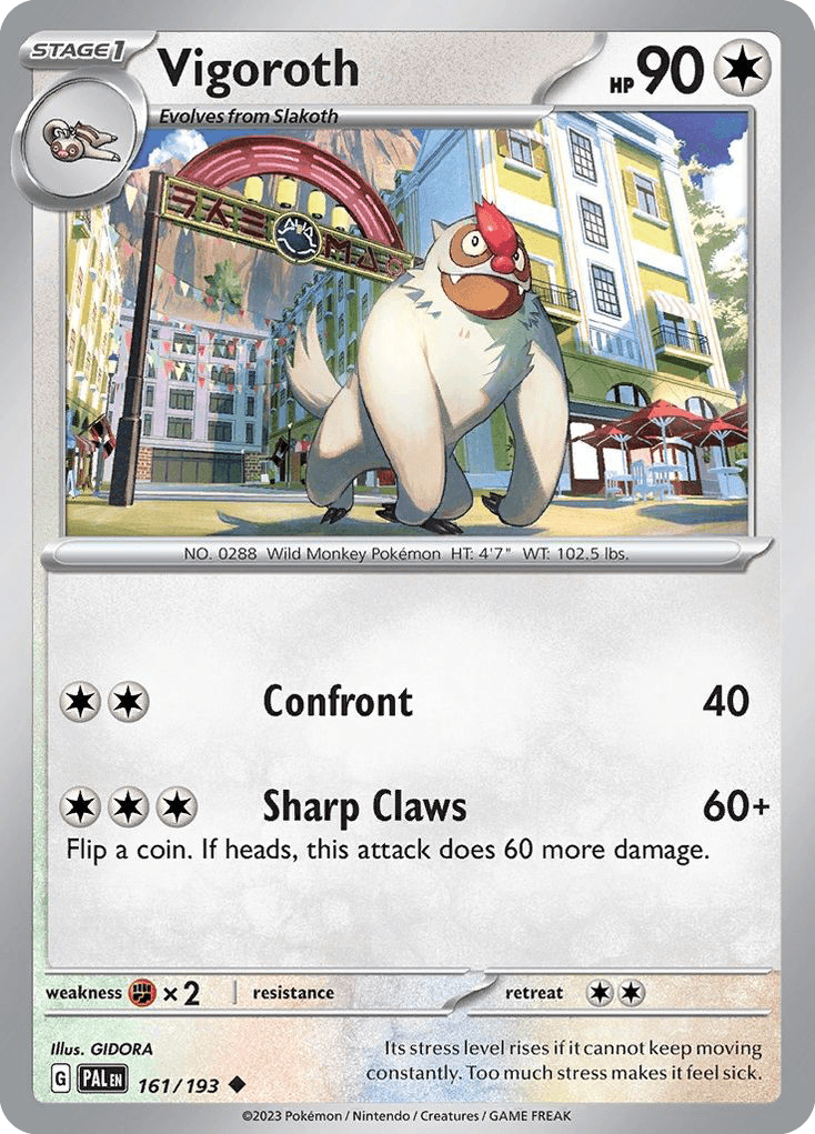 Vigoroth, carta 161 de Paldea Evolved