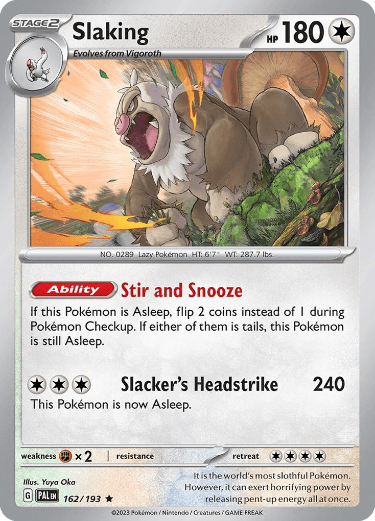 Slaking, carta 162 de Paldea Evolved