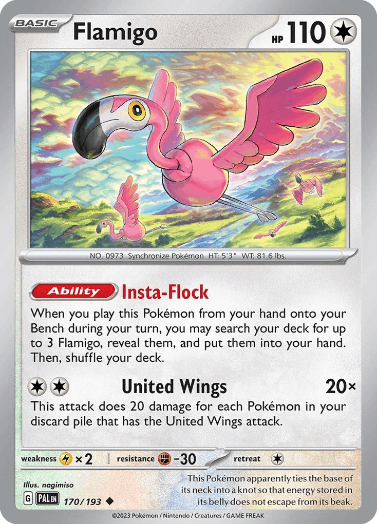 Flamigo, carta 170 de Paldea Evolved