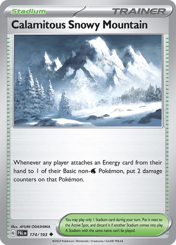 Calamitous Snowy Mountain, carta 174 de Paldea Evolved