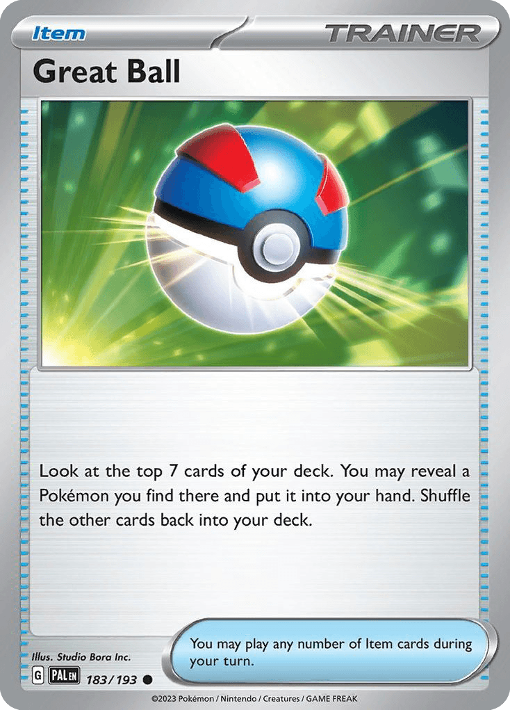 Great Ball, carta 183 de Paldea Evolved