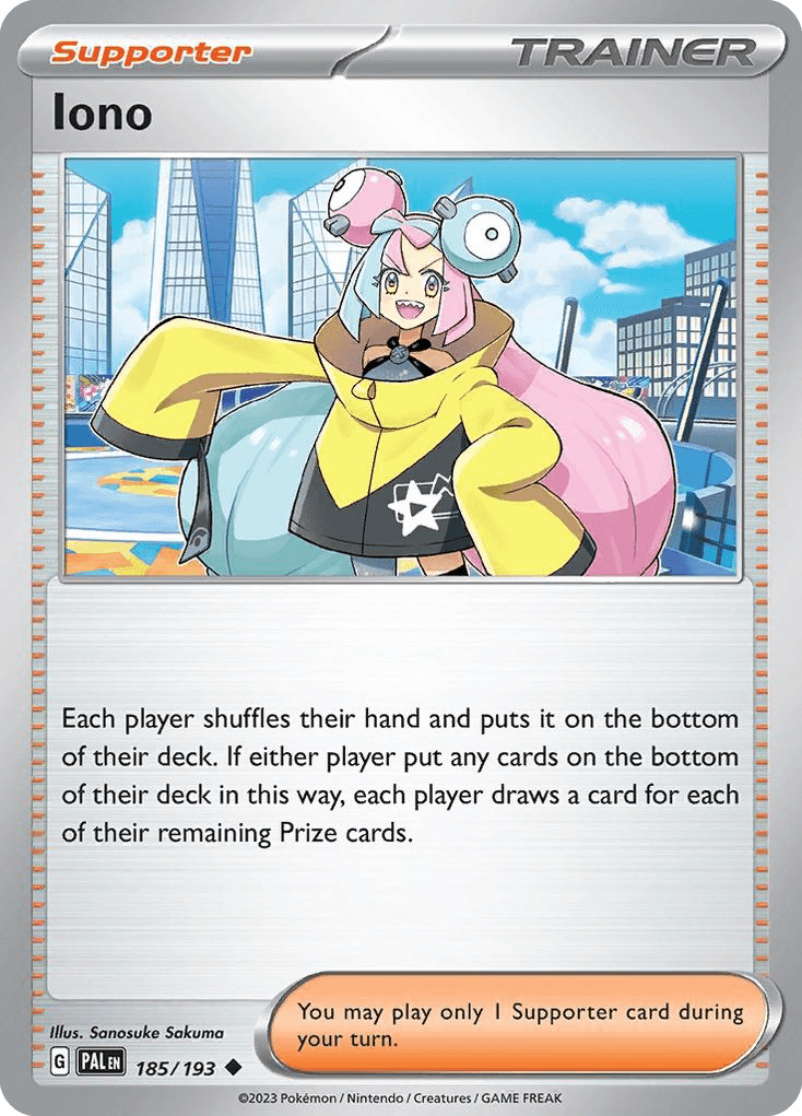 Iono, carta 185 de Paldea Evolved