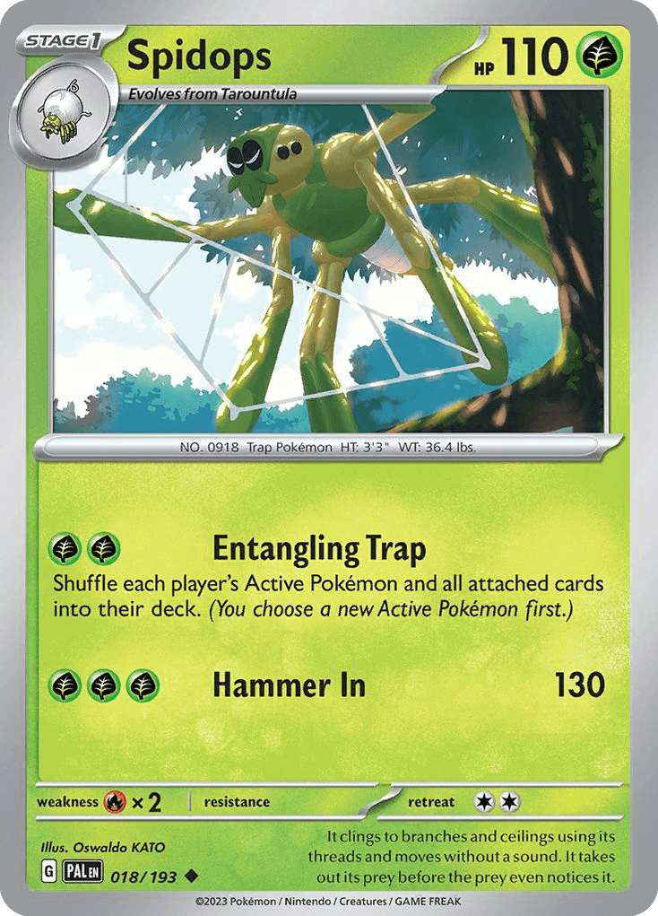 Spidops, carta 018 de Paldea Evolved