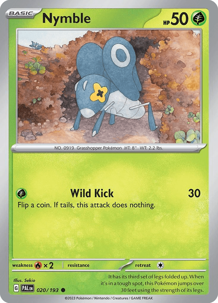 Nymble, carta 020 de Paldea Evolved