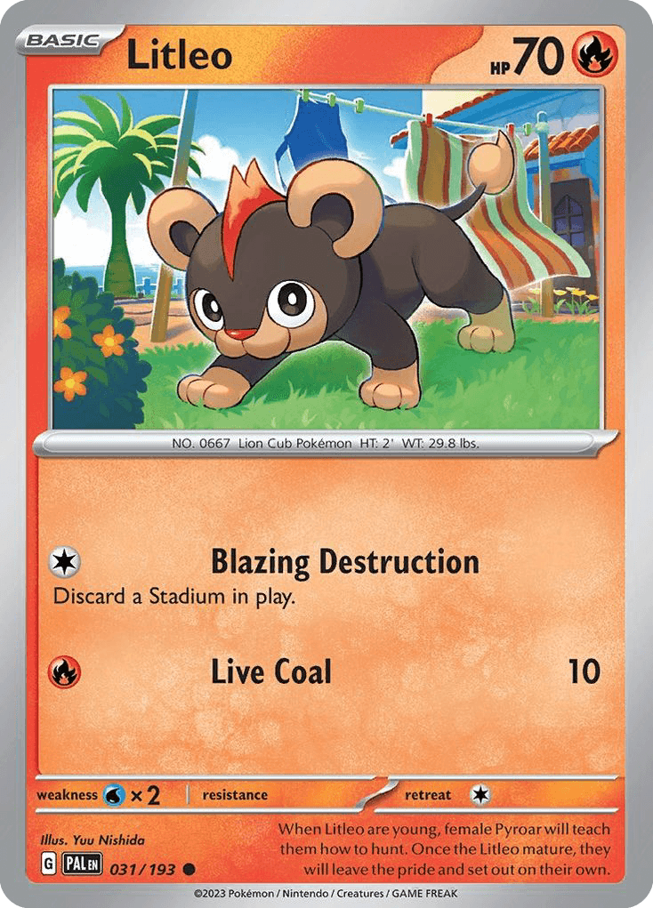 Litleo, carta 031 de Paldea Evolved