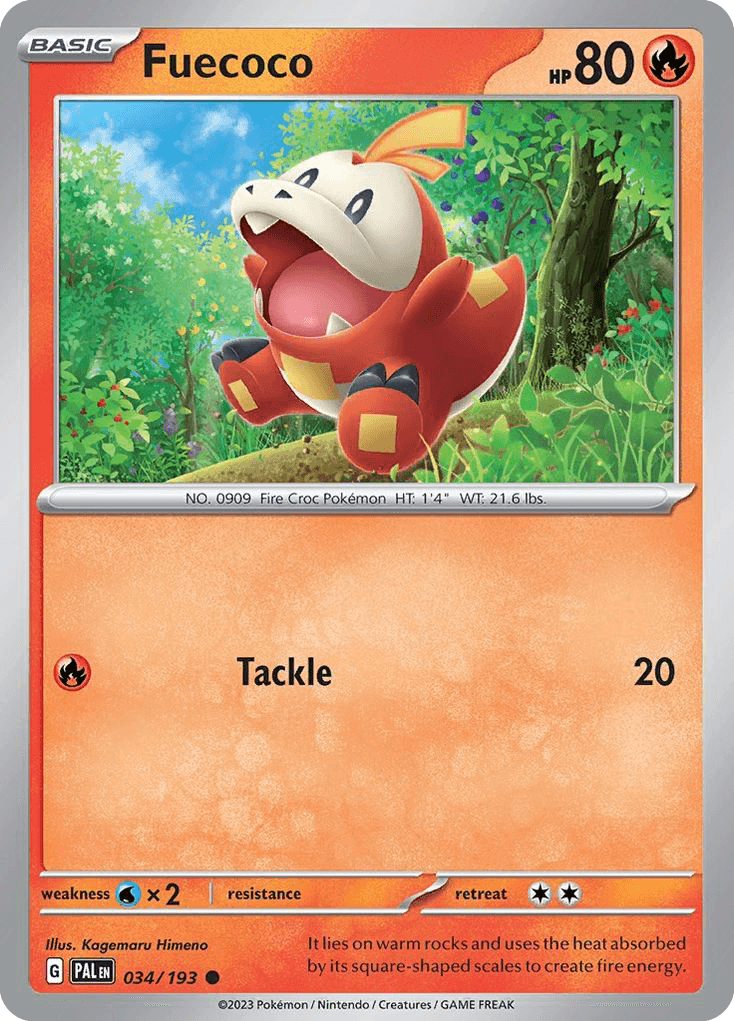 Fuecoco, carta 034 de Paldea Evolved