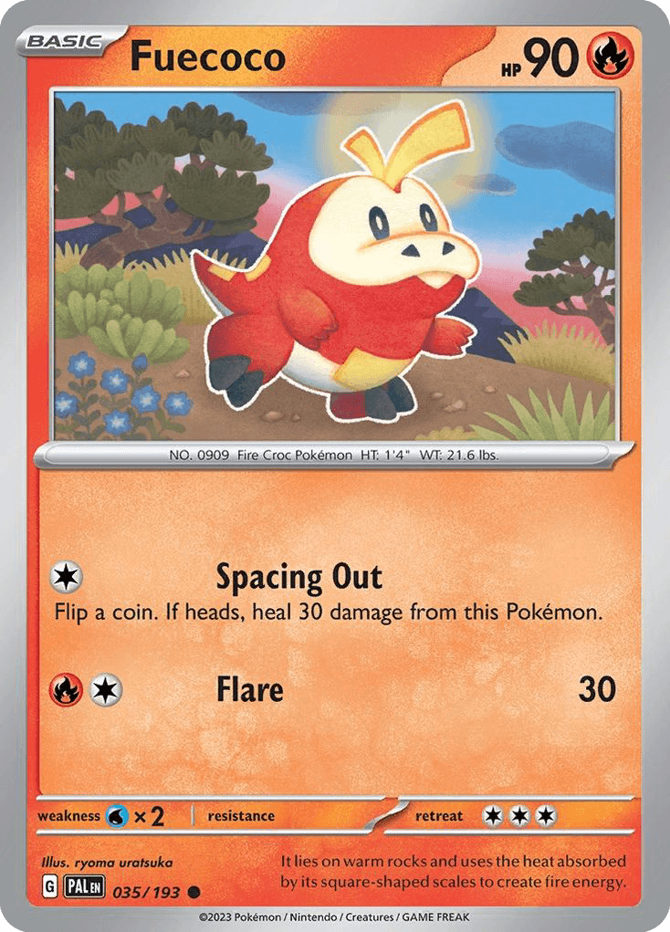Fuecoco, carta 035 de Paldea Evolved