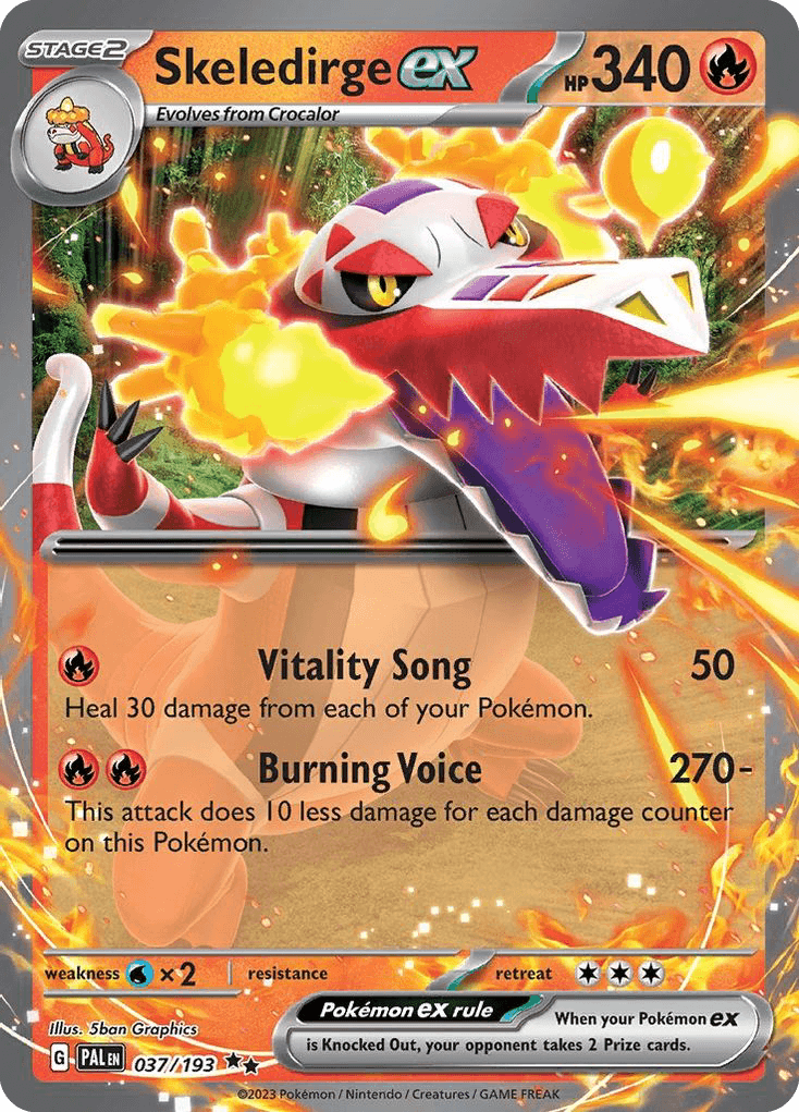 Skeledirge ex, carta 037 de Paldea Evolved