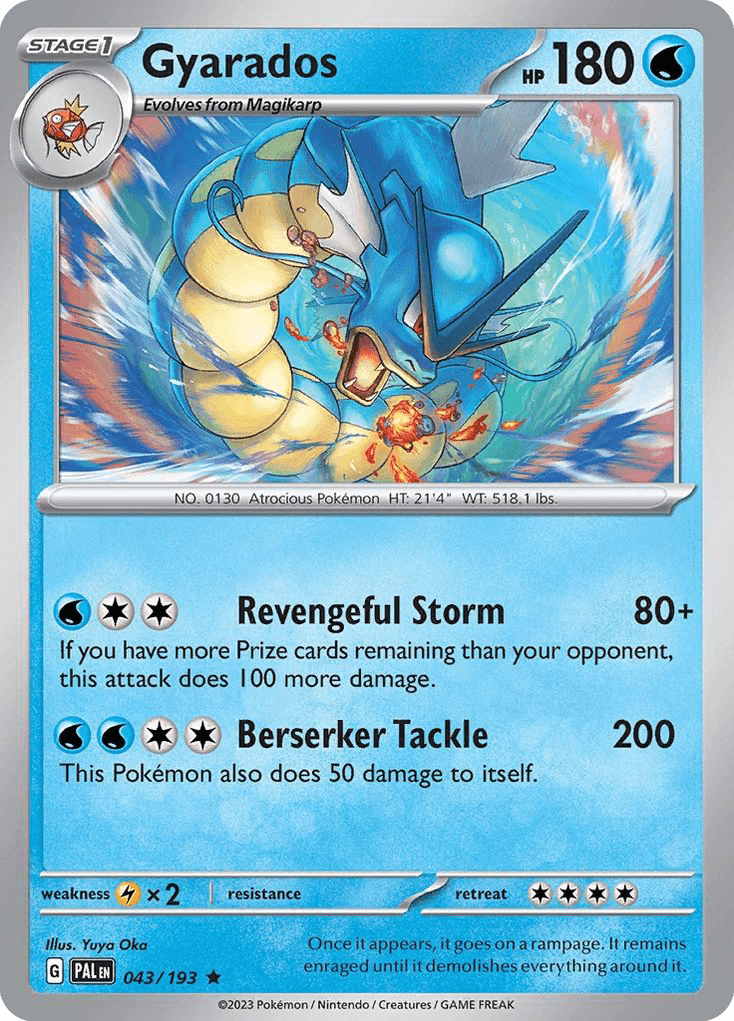 Gyarados, carta 043 de Paldea Evolved
