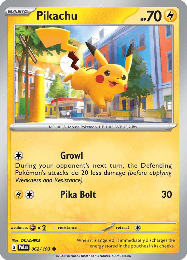 Pikachu, carta 062 de Paldea Evolved