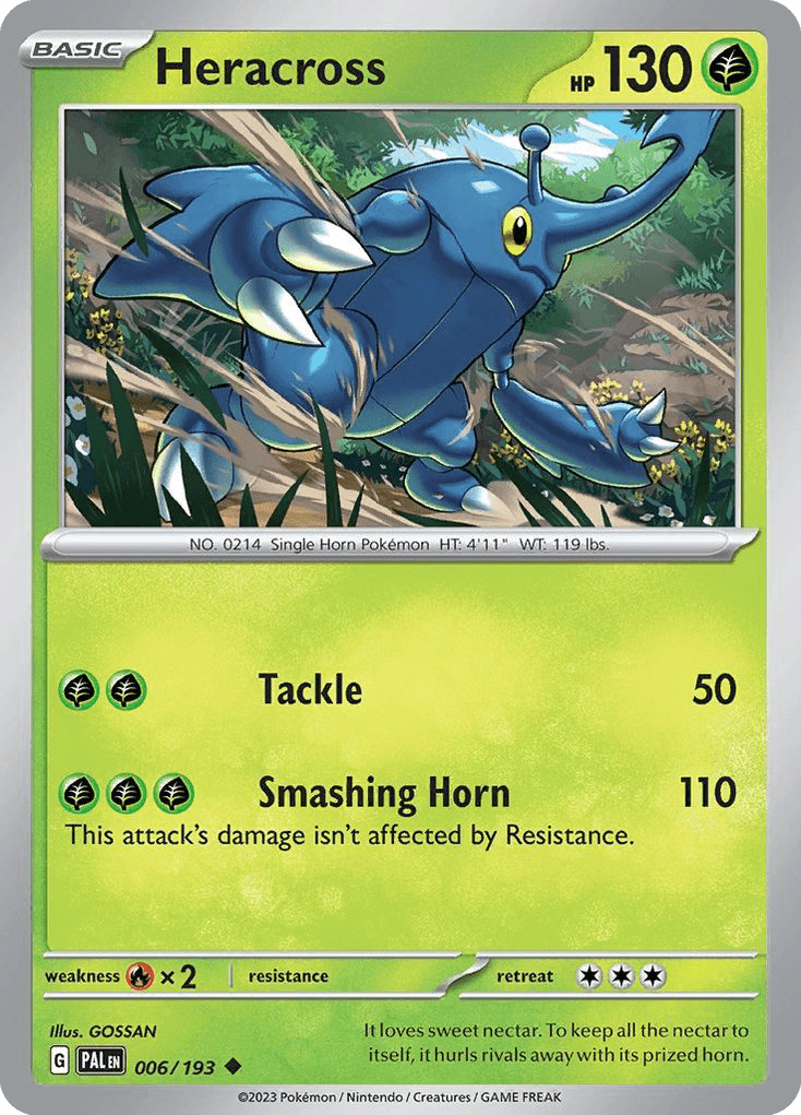 Heracross, carta 006 de Paldea Evolved