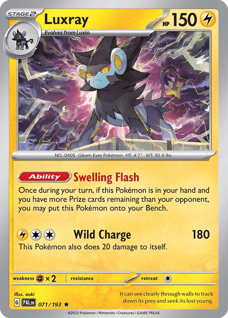 Luxray, carta 071 de Paldea Evolved