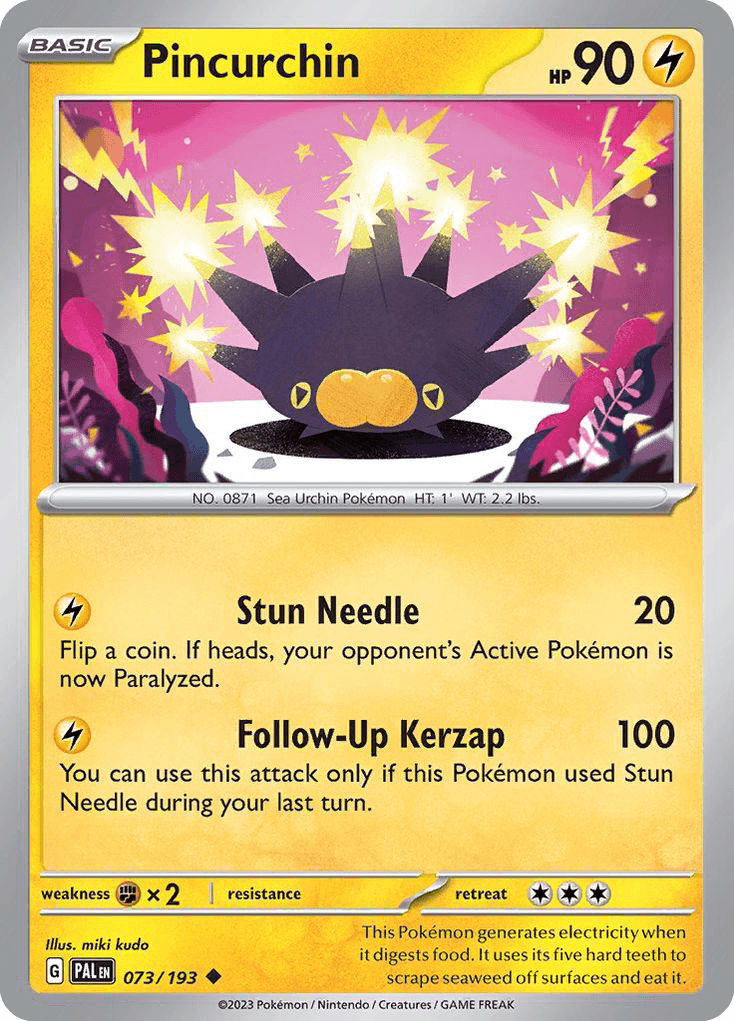 Pincurchin, carta 073 de Paldea Evolved