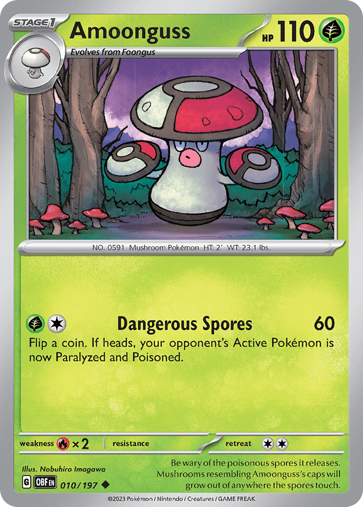Amoonguss, carta 010 de Obsidian Flames
