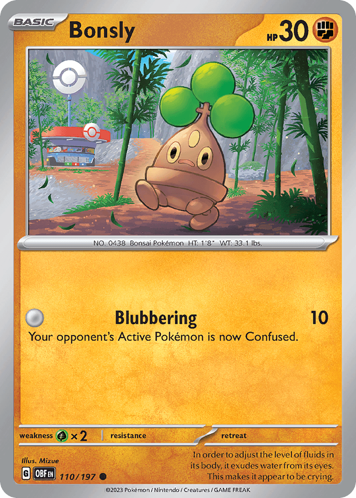 Bonsly, carta 110 de Obsidian Flames
