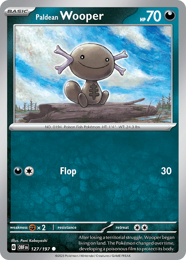 Paldean Wooper, carta 127 de Obsidian Flames