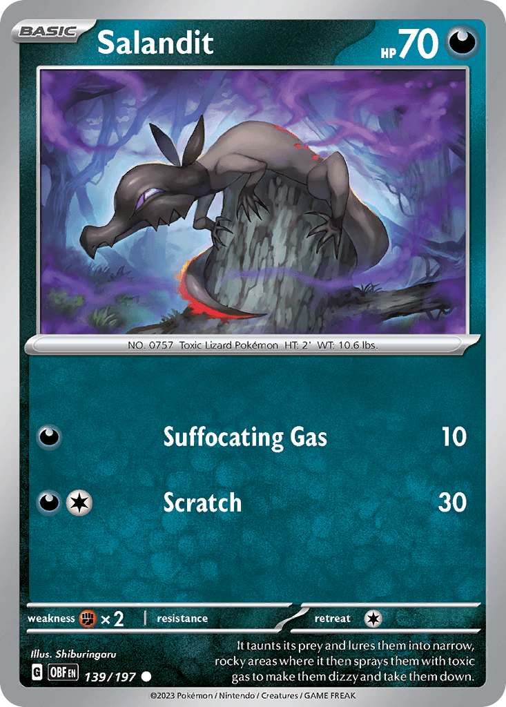 Salandit, carta 139 de Obsidian Flames