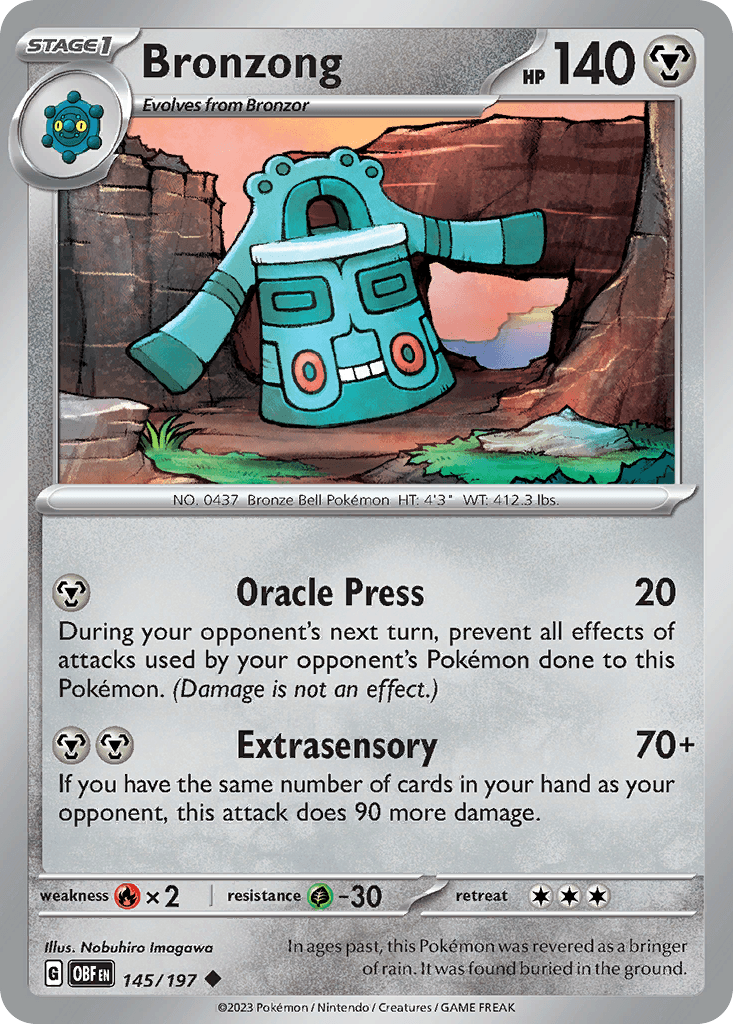 Bronzong, carta 145 de Obsidian Flames