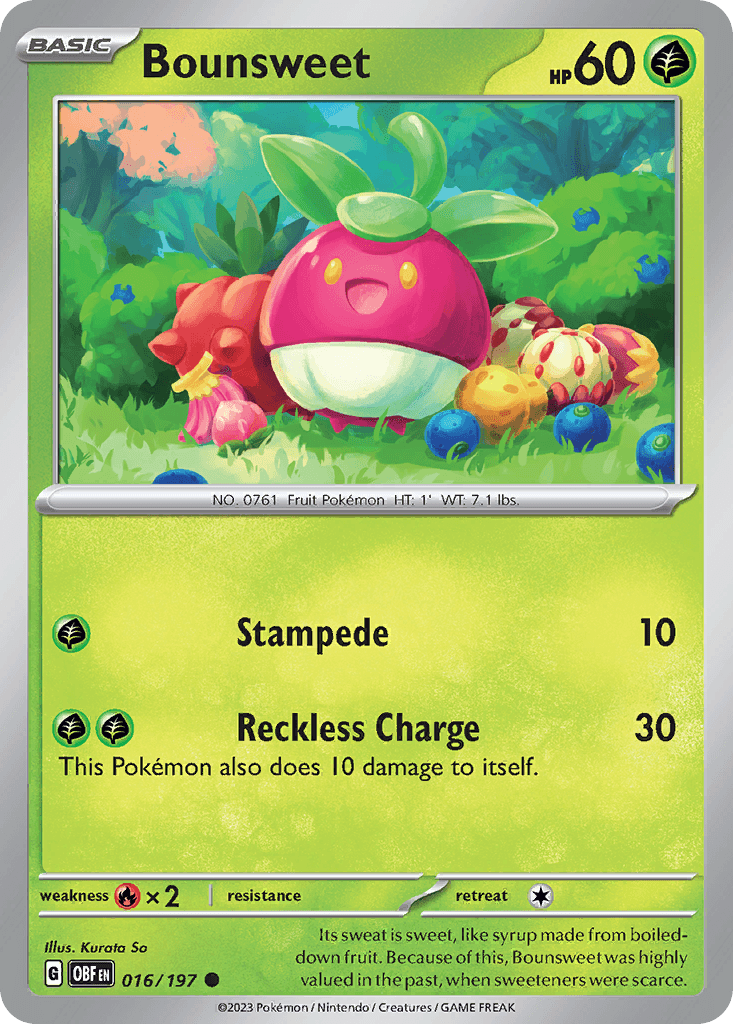 Bounsweet, carta 016 de Obsidian Flames
