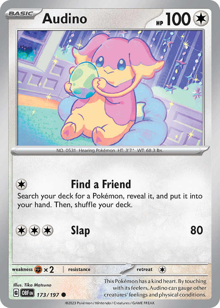 Audino, carta 173 de Obsidian Flames