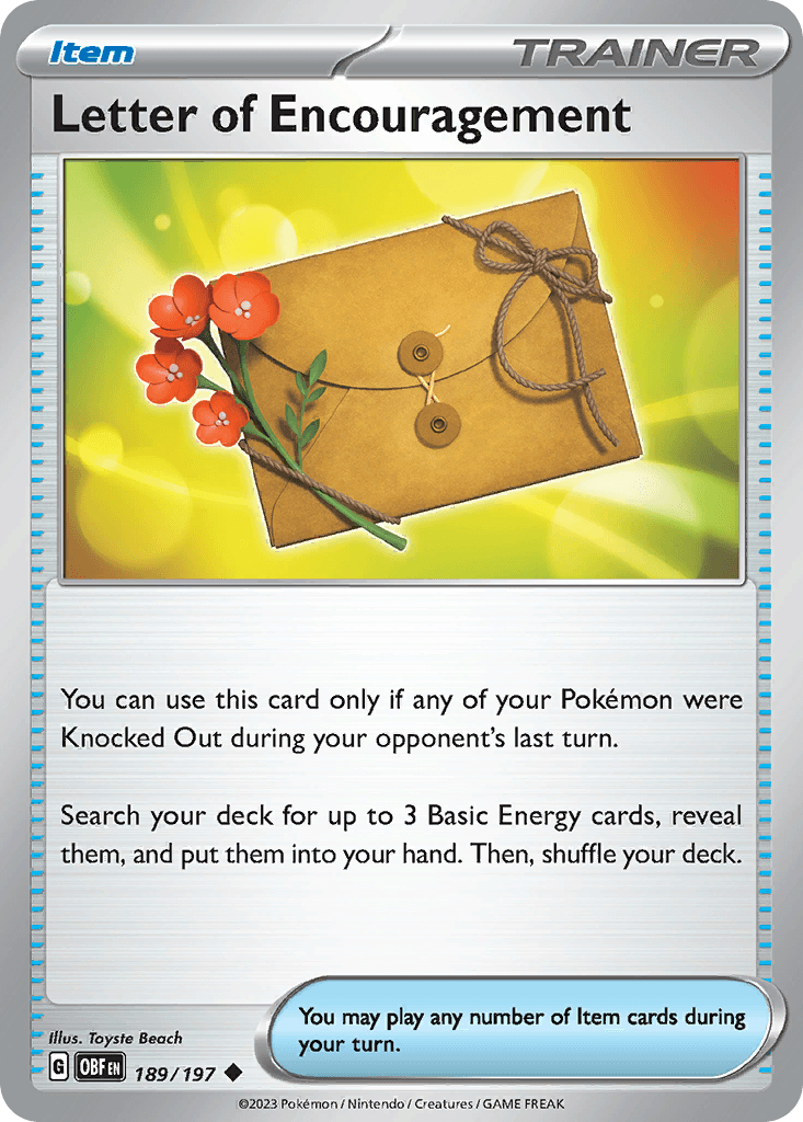 Letter of Encouragement, carta 189 de Obsidian Flames