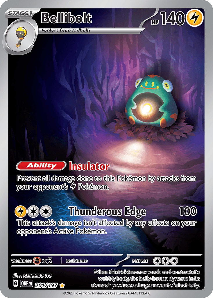 Bellibolt, carta 201 de Obsidian Flames