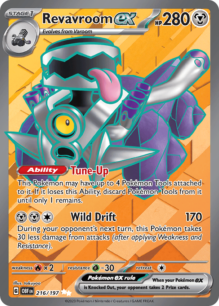 Revavroom ex, carta 216 de Obsidian Flames