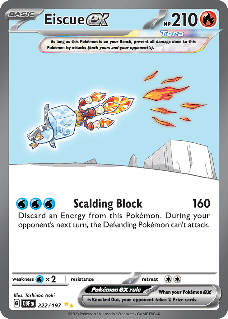 Eiscue ex, carta 222 de Obsidian Flames