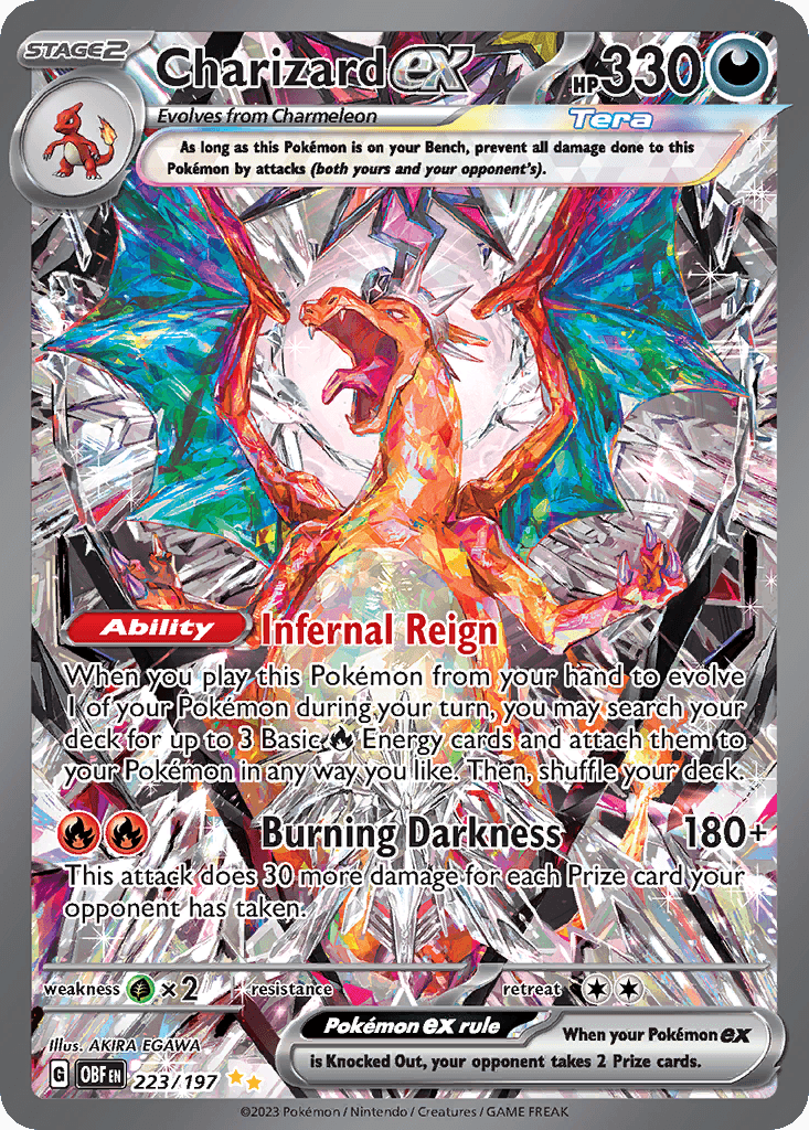 Charizard ex, carta 223 de Obsidian Flames