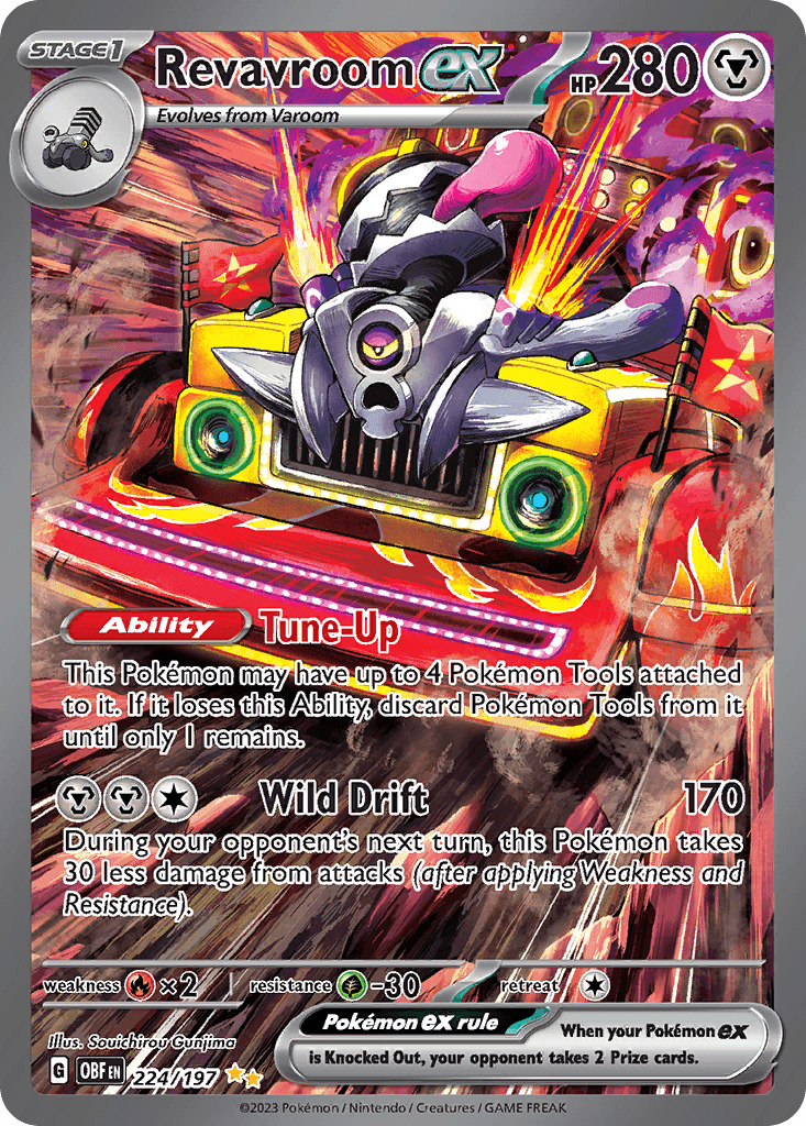 Revavroom ex, carta 224 de Obsidian Flames