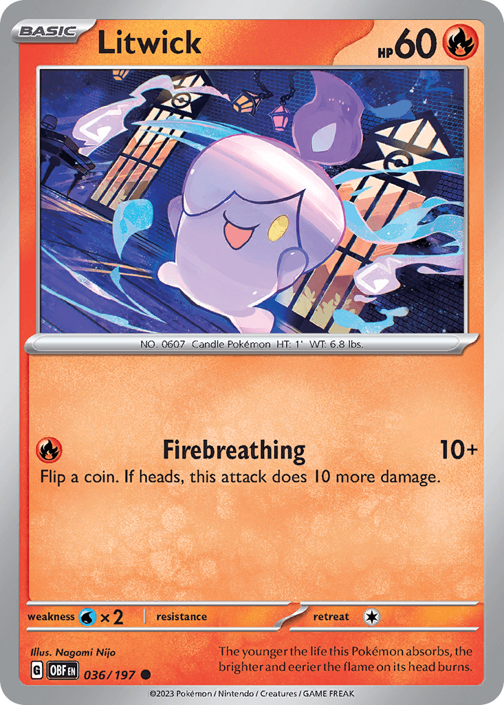 Litwick, carta 036 de Obsidian Flames