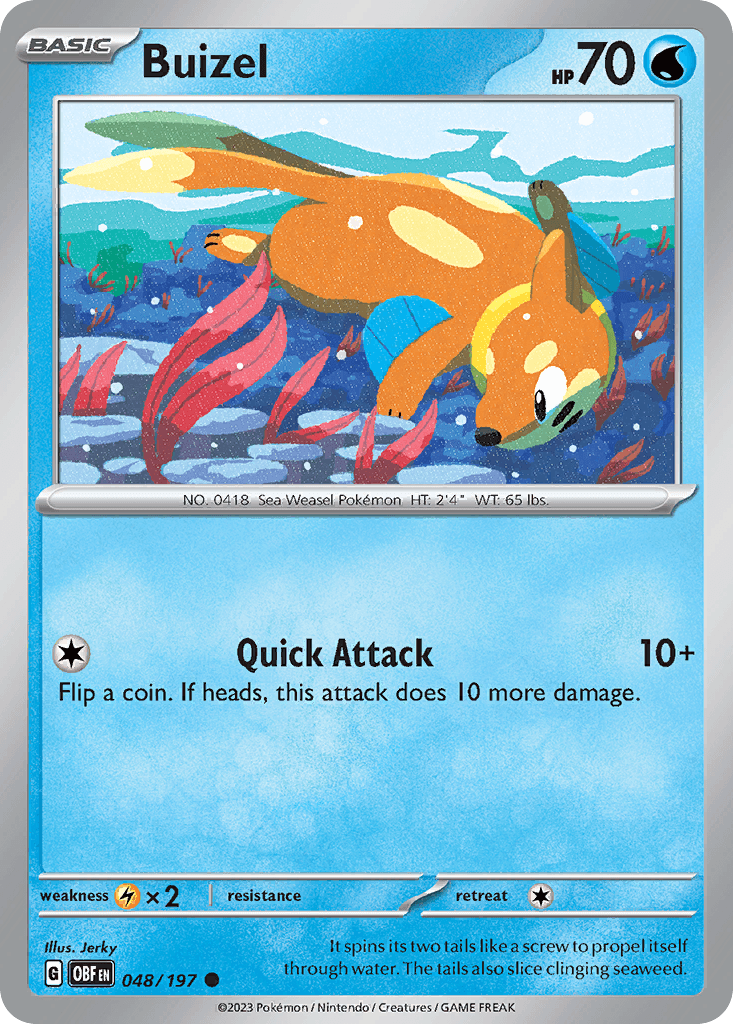 Buizel, carta 048 de Obsidian Flames