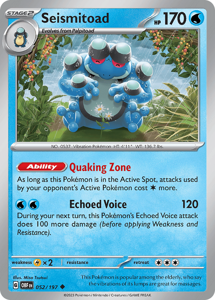 Seismitoad, carta 052 de Obsidian Flames