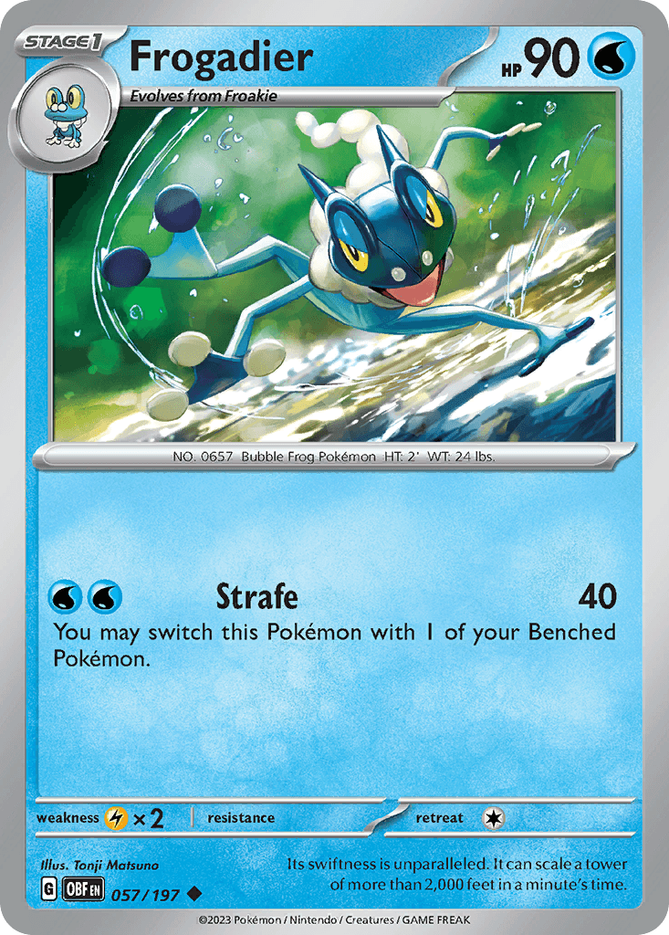 Frogadier, carta 057 de Obsidian Flames