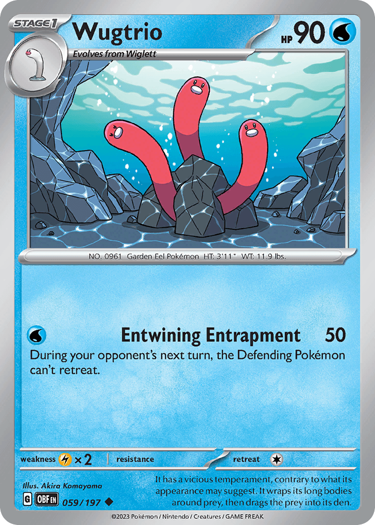 Wugtrio, carta 059 de Obsidian Flames