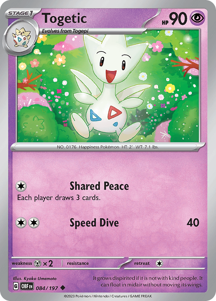 Togetic, carta 084 de Obsidian Flames