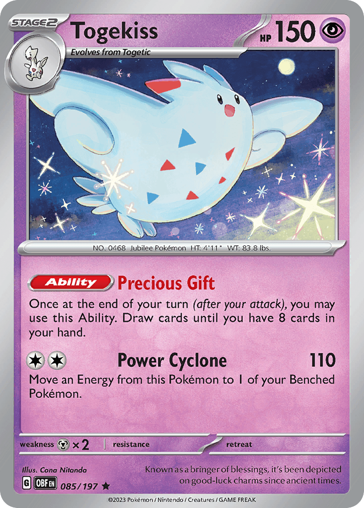 Togekiss, carta 085 de Obsidian Flames