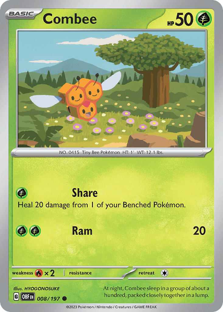 Combee, carta 008 de Obsidian Flames