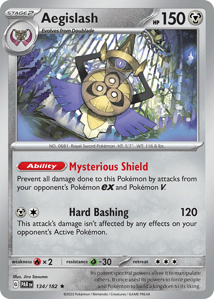 Aegislash, carta 134 de Paradox Rift