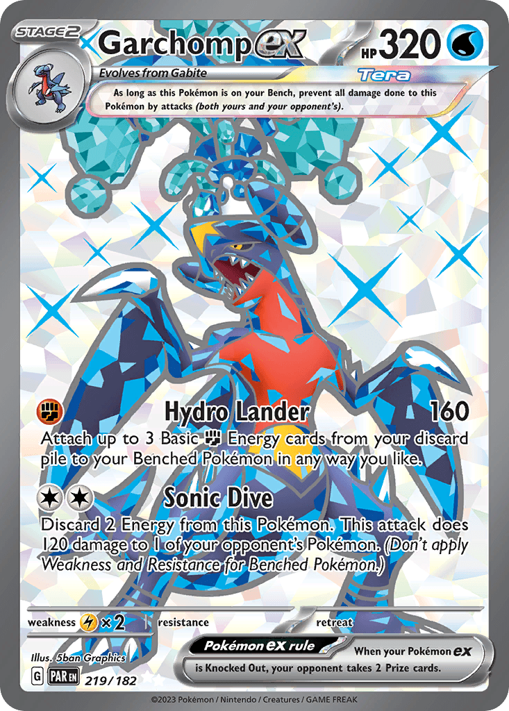 Garchomp ex, carta 219 de Paradox Rift