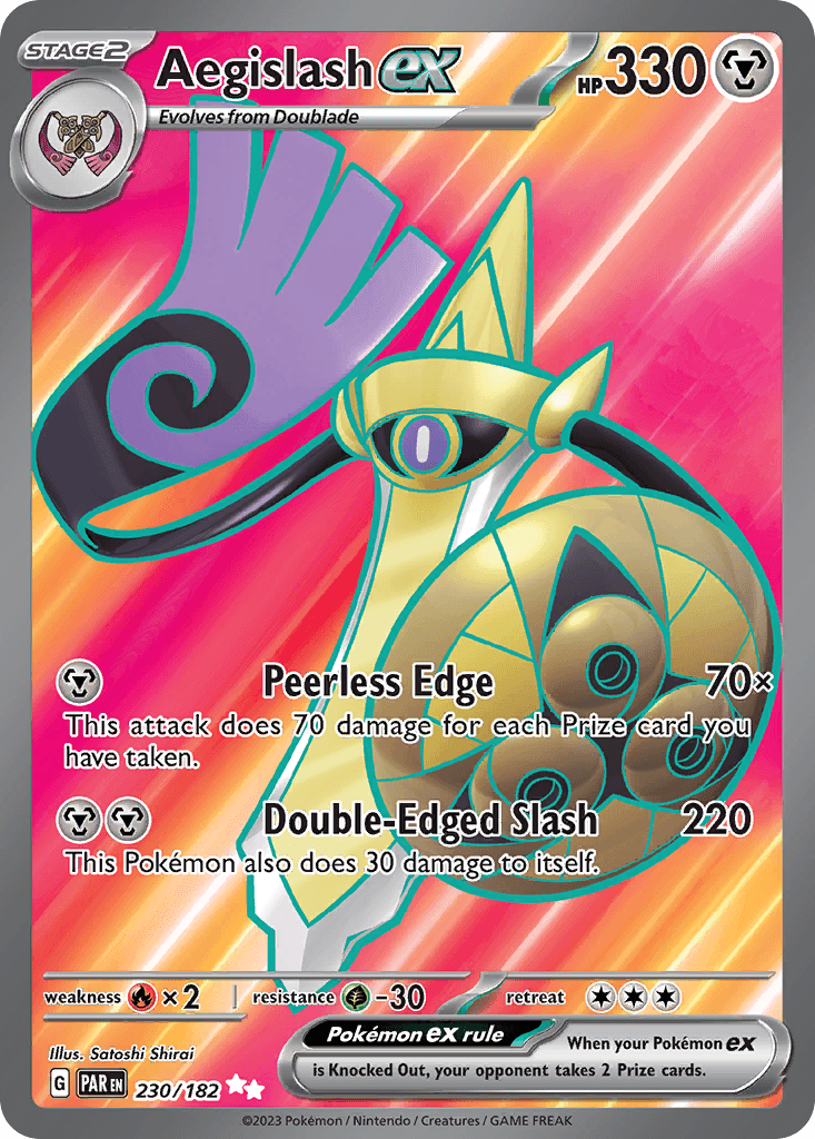 Aegislash ex, carta 230 de Paradox Rift