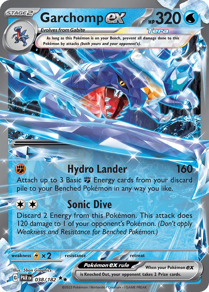 Garchomp ex, carta 038 de Paradox Rift